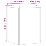 Plantestativer 2 Stk Artisan Eik 20X20X30 Cm Konstruert Tre