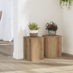 Plantestativer 2 Stk Artisan Eik 20X20X30 Cm Konstruert Tre