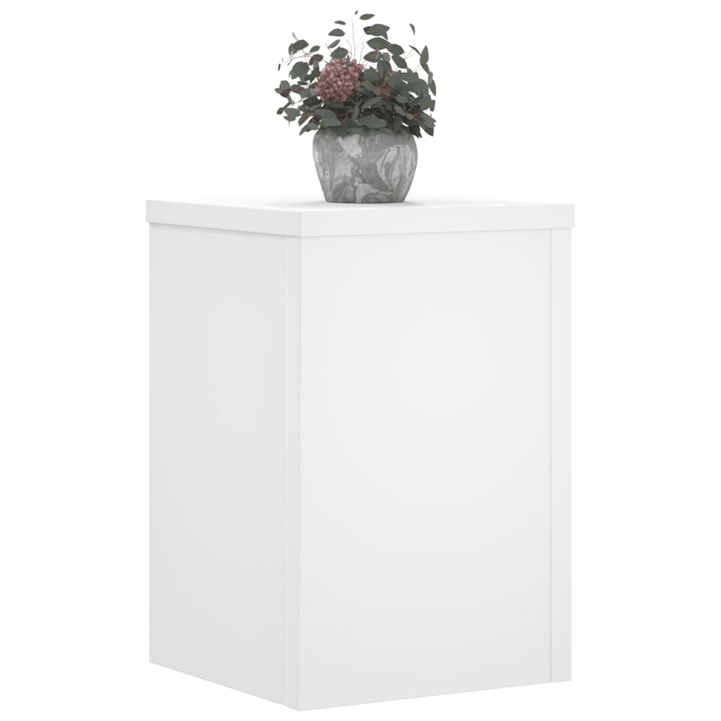 Plantestativer 2 Stk Hvit 25X25X35 Cm Konstruert Tre