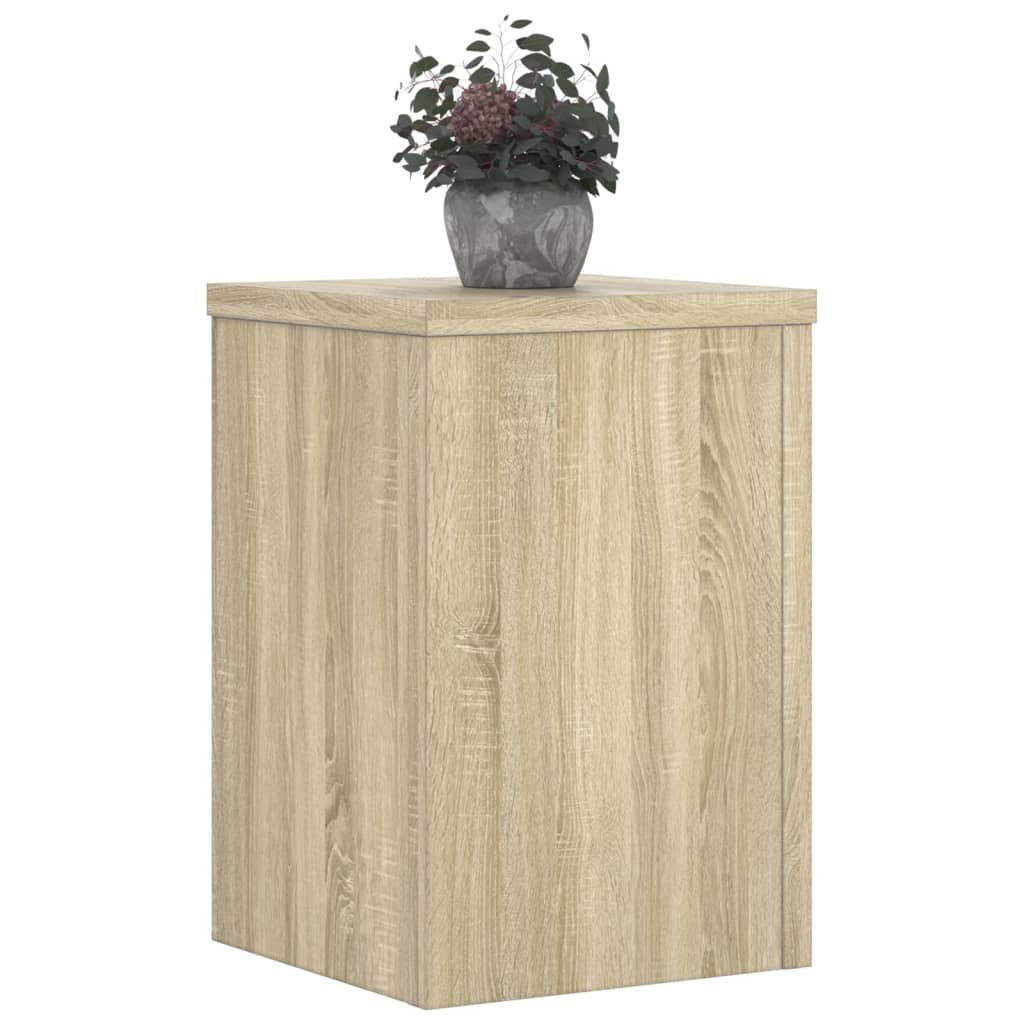 Plantestativer 2 Stk Sonoma Eik 25X25X35 Cm Konstruert Tre