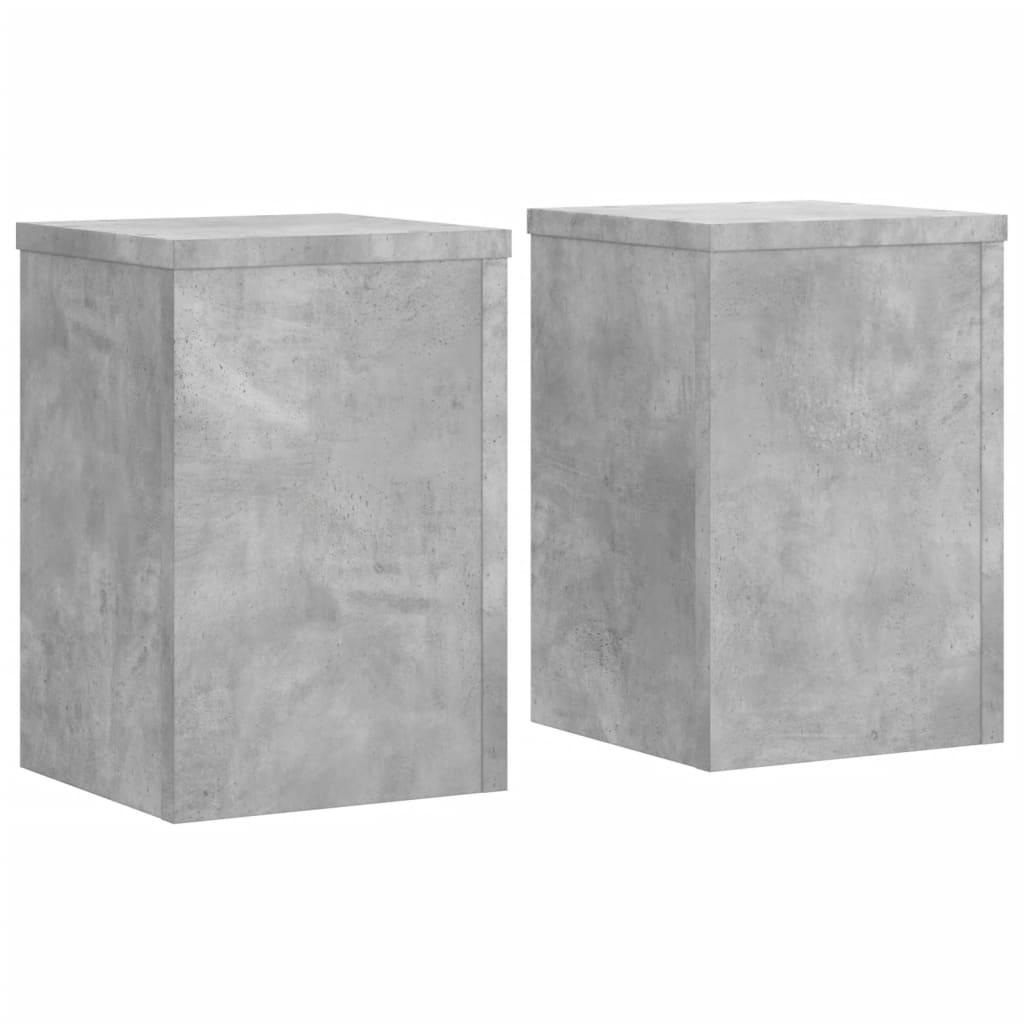 Plantestativer 2 Stk Betonggrå 25X25X35 Cm Konstruert Tre