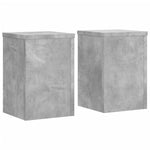 Plantestativer 2 Stk Betonggrå 25X25X35 Cm Konstruert Tre