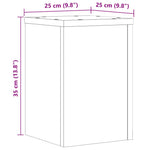 Plantestativer 2 Stk Røkt Eik 25X25X35 Cm Konstruert Tre