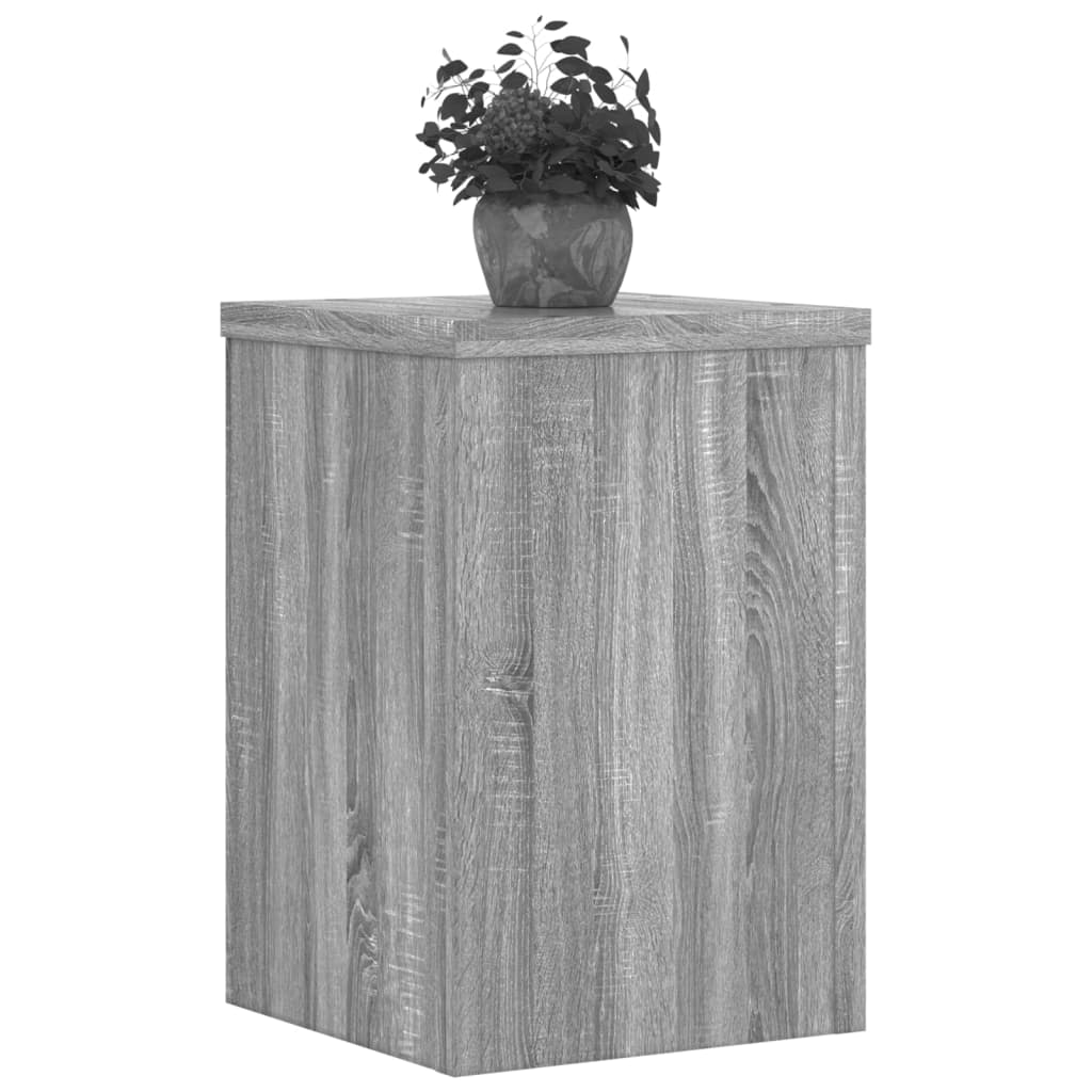 Plantestativer 2 Stk Grå Sonoma 25X25X35 Cm Konstruert Tre