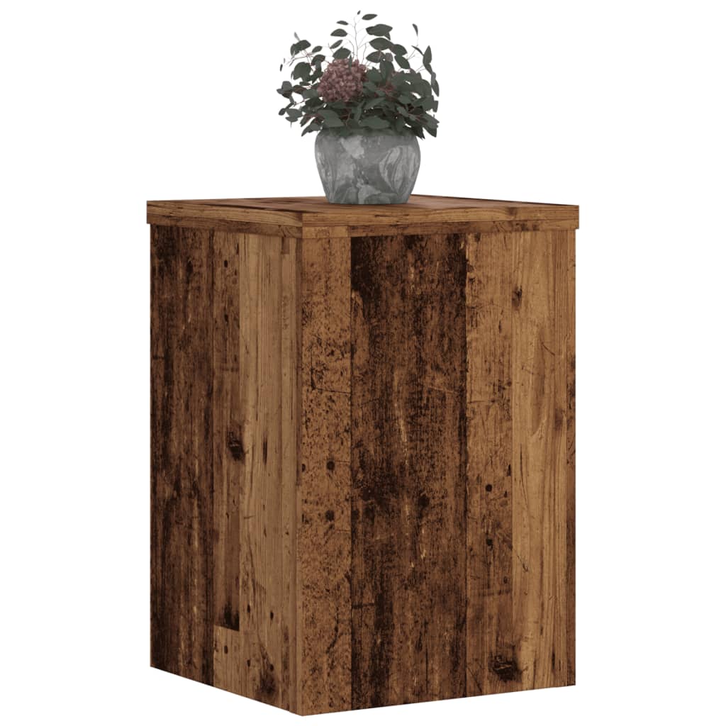Plantestativer 2 Stk Gammelt Tre 25X25X35 Cm Konstruert Tre
