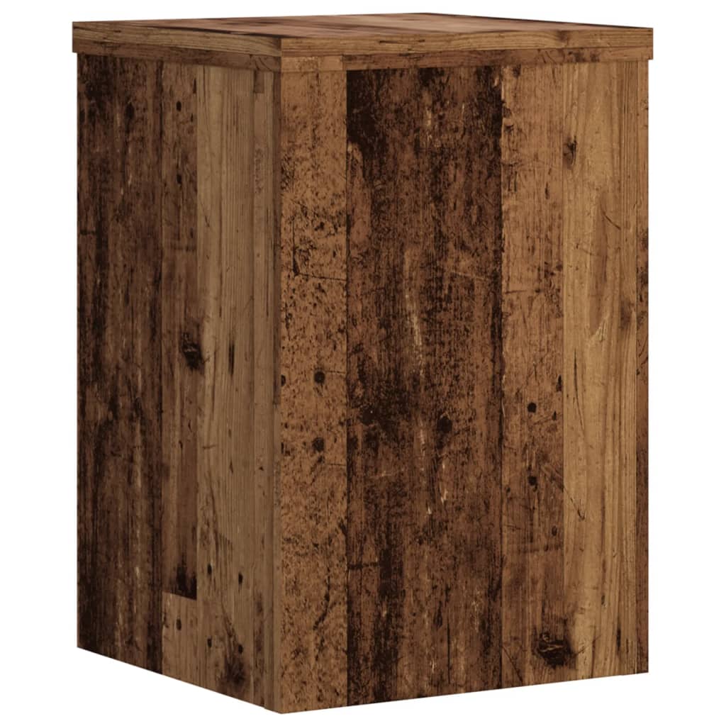 Plantestativer 2 Stk Gammelt Tre 25X25X35 Cm Konstruert Tre