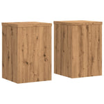 Plantestativer 2 Stk Artisan Eik 25X25X35 Cm Konstruert Tre