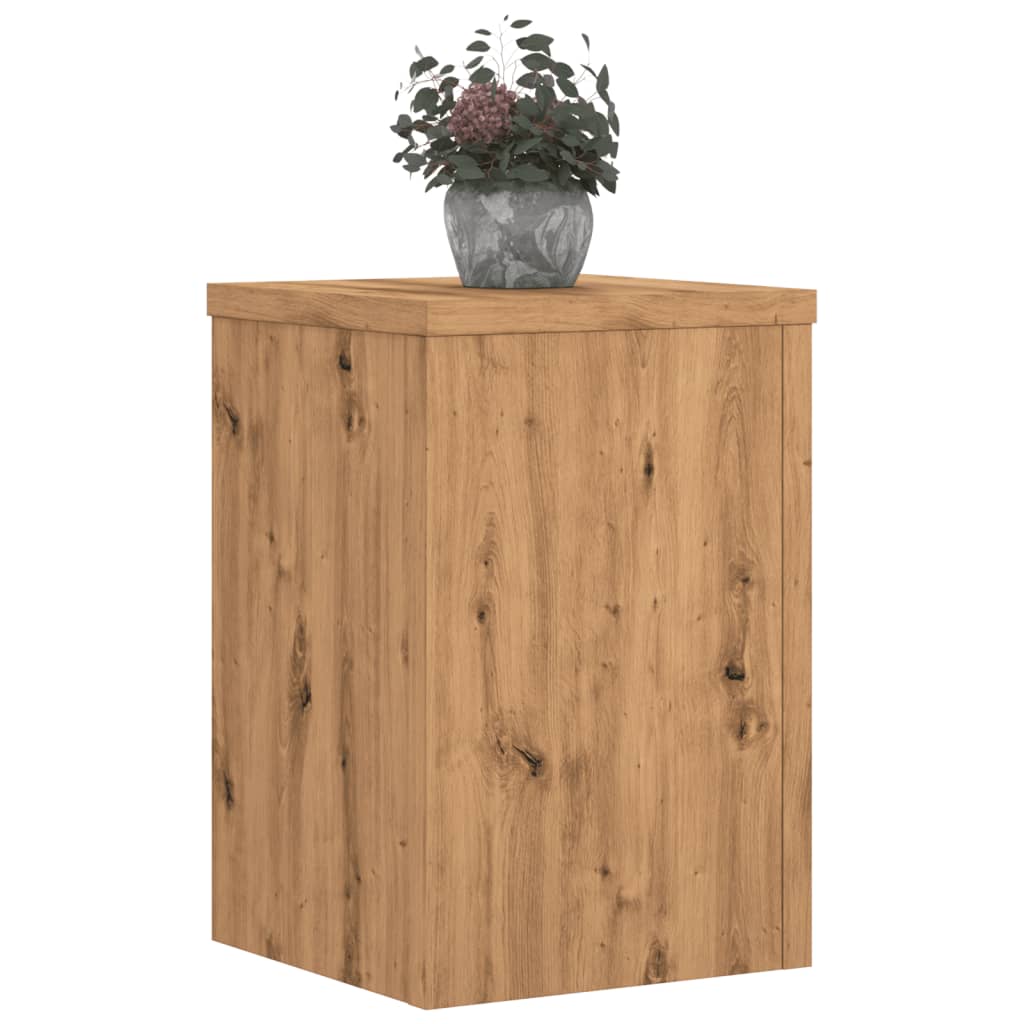 Plantestativer 2 Stk Artisan Eik 25X25X35 Cm Konstruert Tre