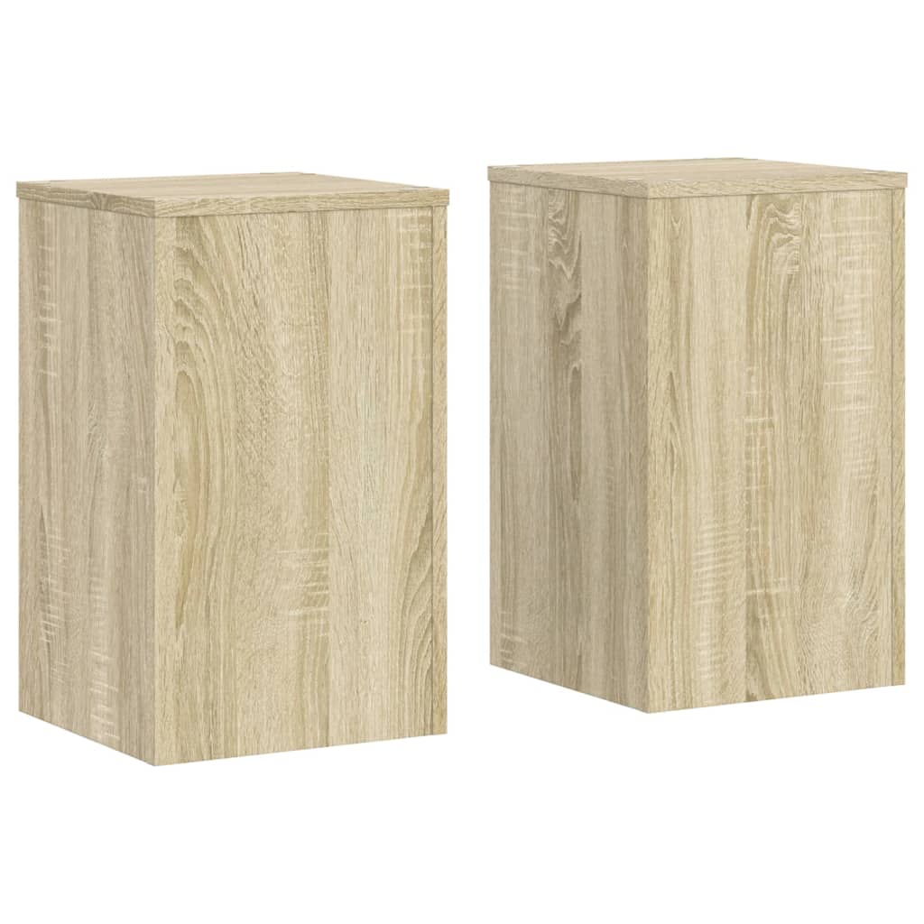 Plantestativer 2 Stk Sonoma Eik 30X30X50 Cm Konstruert Tre