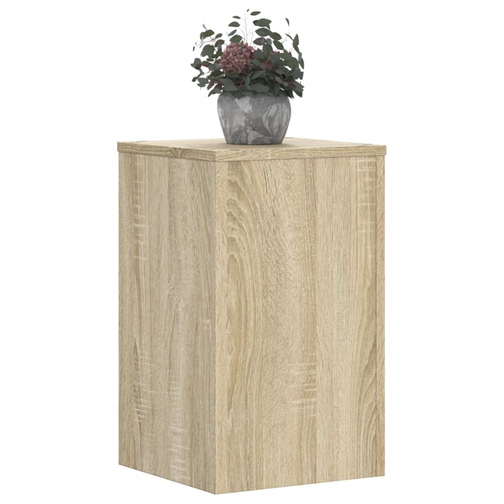 Plantestativer 2 Stk Sonoma Eik 30X30X50 Cm Konstruert Tre