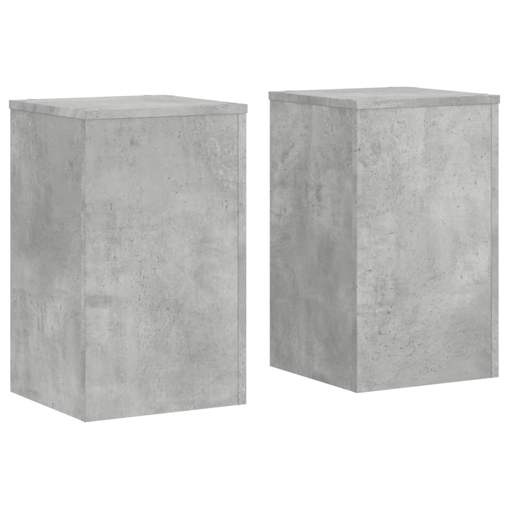 Plantestativer 2 Stk Betonggrå 30X30X50 Cm Konstruert Tre