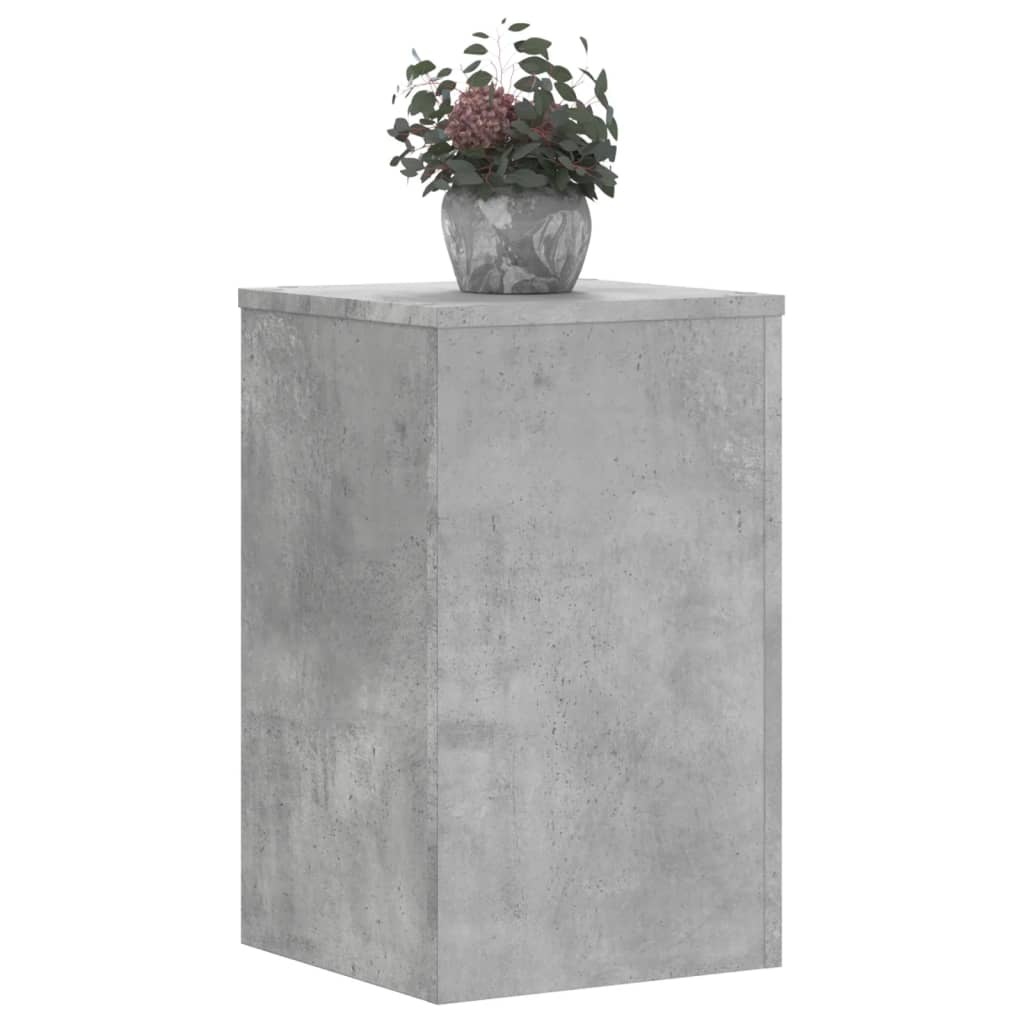Plantestativer 2 Stk Betonggrå 30X30X50 Cm Konstruert Tre