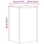 Plantestativer 2 Stk Betonggrå 30X30X50 Cm Konstruert Tre