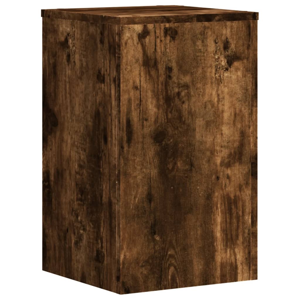 Plantestativer 2 Stk Røkt Eik 30X30X50 Cm Konstruert Tre