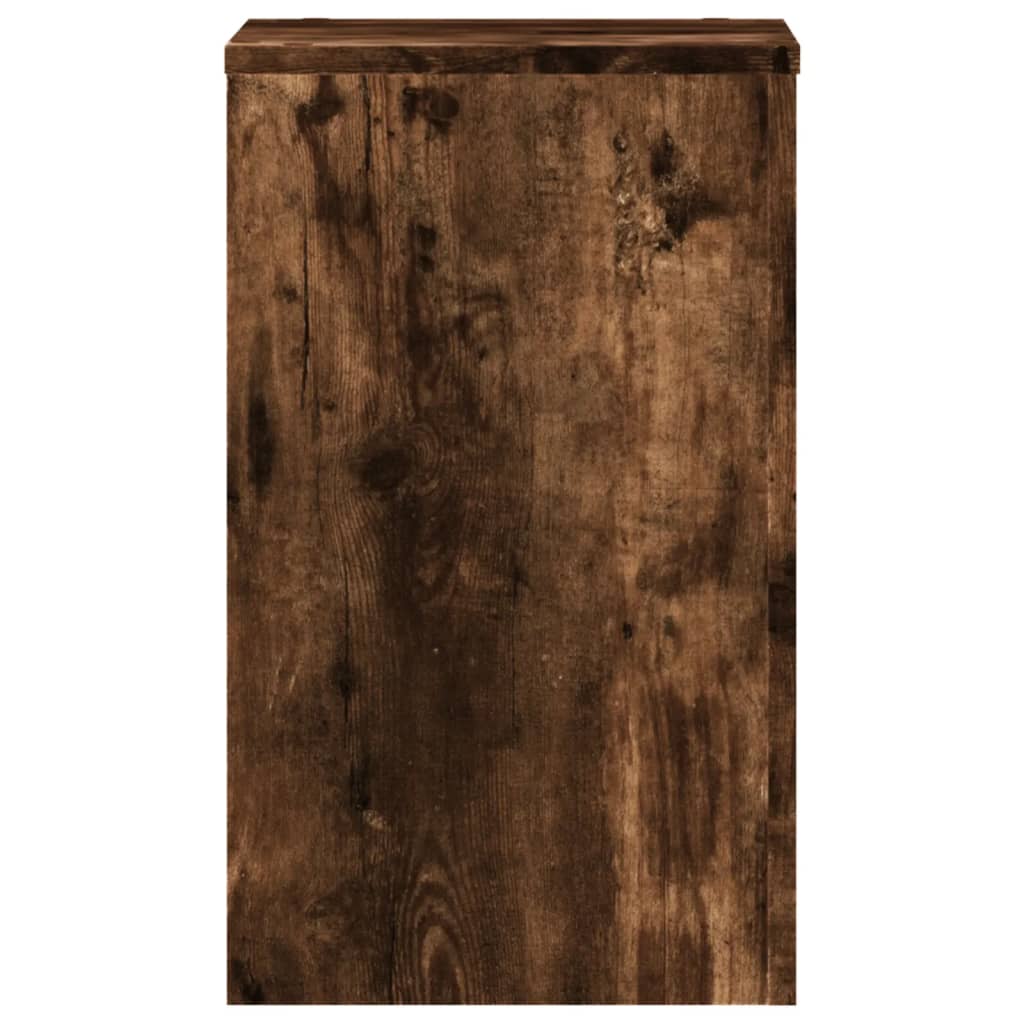 Plantestativer 2 Stk Røkt Eik 30X30X50 Cm Konstruert Tre