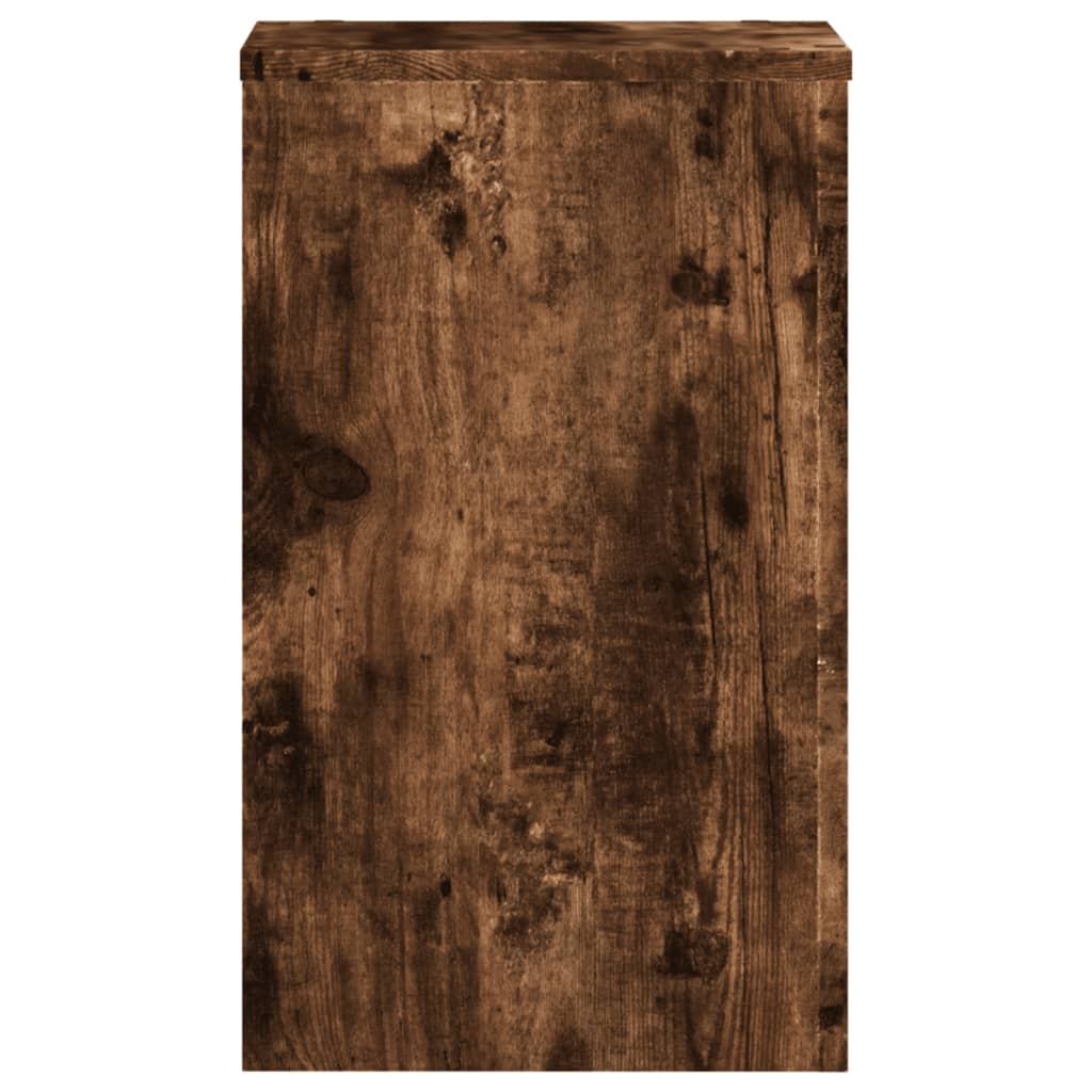 Plantestativer 2 Stk Røkt Eik 30X30X50 Cm Konstruert Tre