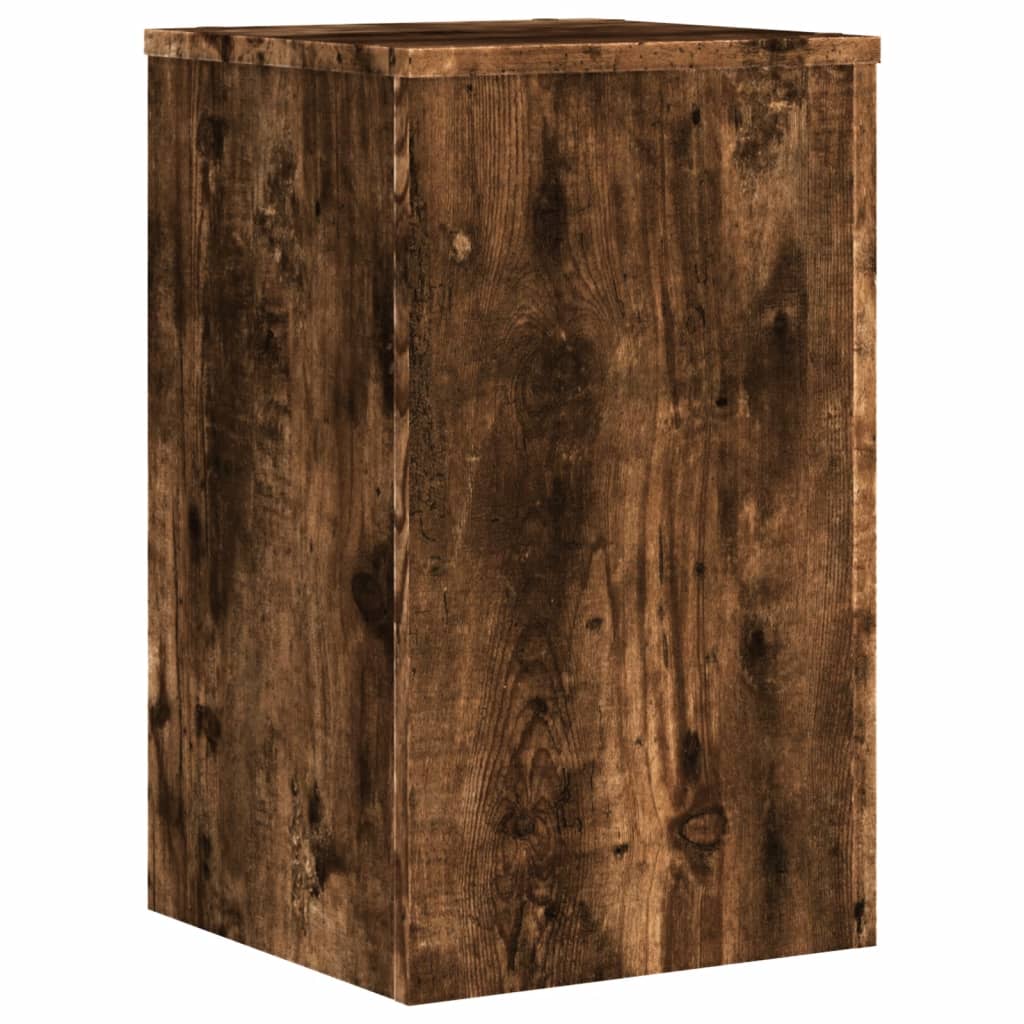 Plantestativer 2 Stk Røkt Eik 30X30X50 Cm Konstruert Tre
