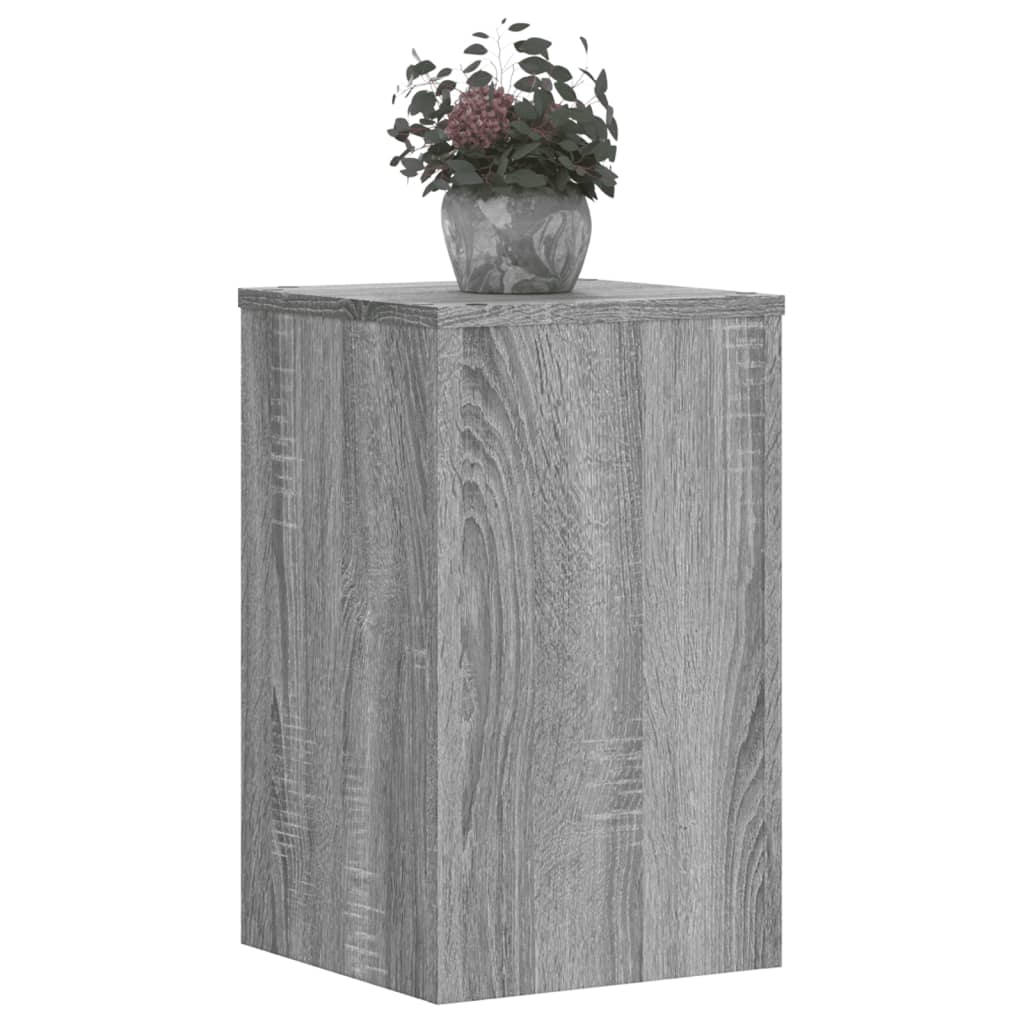 Plantestativer 2 Stk Grå Sonoma 30X30X50 Cm Konstruert Tre