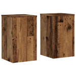 Plantestativer 2 Stk Gammelt Tre 30X30X50 Cm Konstruert Tre