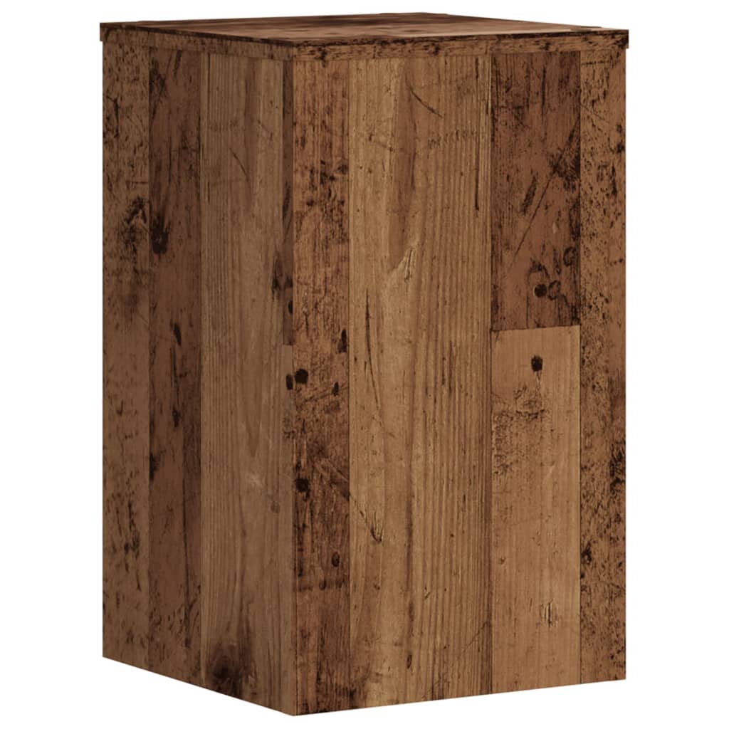 Plantestativer 2 Stk Gammelt Tre 30X30X50 Cm Konstruert Tre