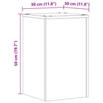 Plantestativer 2 Stk Gammelt Tre 30X30X50 Cm Konstruert Tre