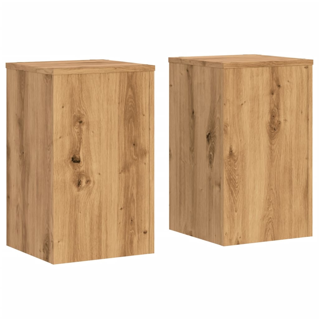 Plantestativer 2 Stk Artisan Eik 30X30X50 Cm Konstruert Tre