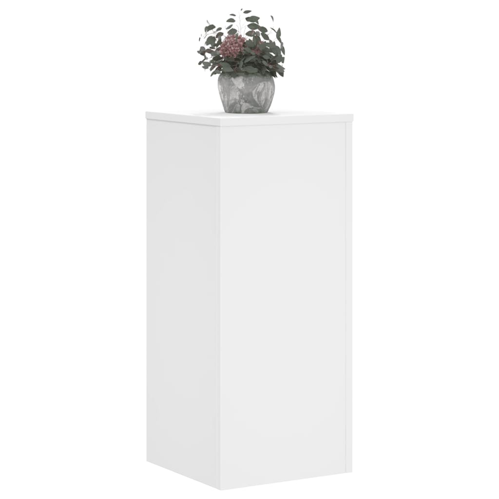 Plantestativer 2 Stk Hvit 30X30X70 Cm Konstruert Tre