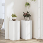Plantestativer 2 Stk Hvit 30X30X70 Cm Konstruert Tre