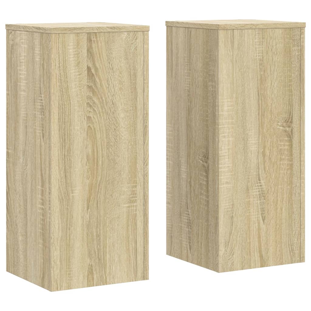 Plantestativer 2 Stk Sonoma Eik 30X30X70 Cm Konstruert Tre