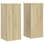 Plantestativer 2 Stk Sonoma Eik 30X30X70 Cm Konstruert Tre
