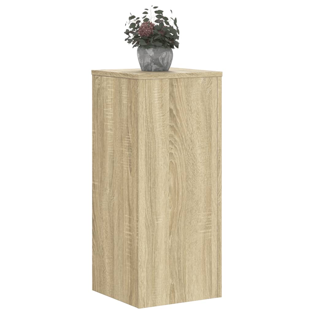 Plantestativer 2 Stk Sonoma Eik 30X30X70 Cm Konstruert Tre