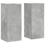 Plantestativer 2 Stk Betonggrå 30X30X70 Cm Konstruert Tre