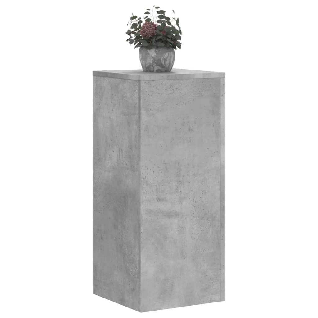 Plantestativer 2 Stk Betonggrå 30X30X70 Cm Konstruert Tre