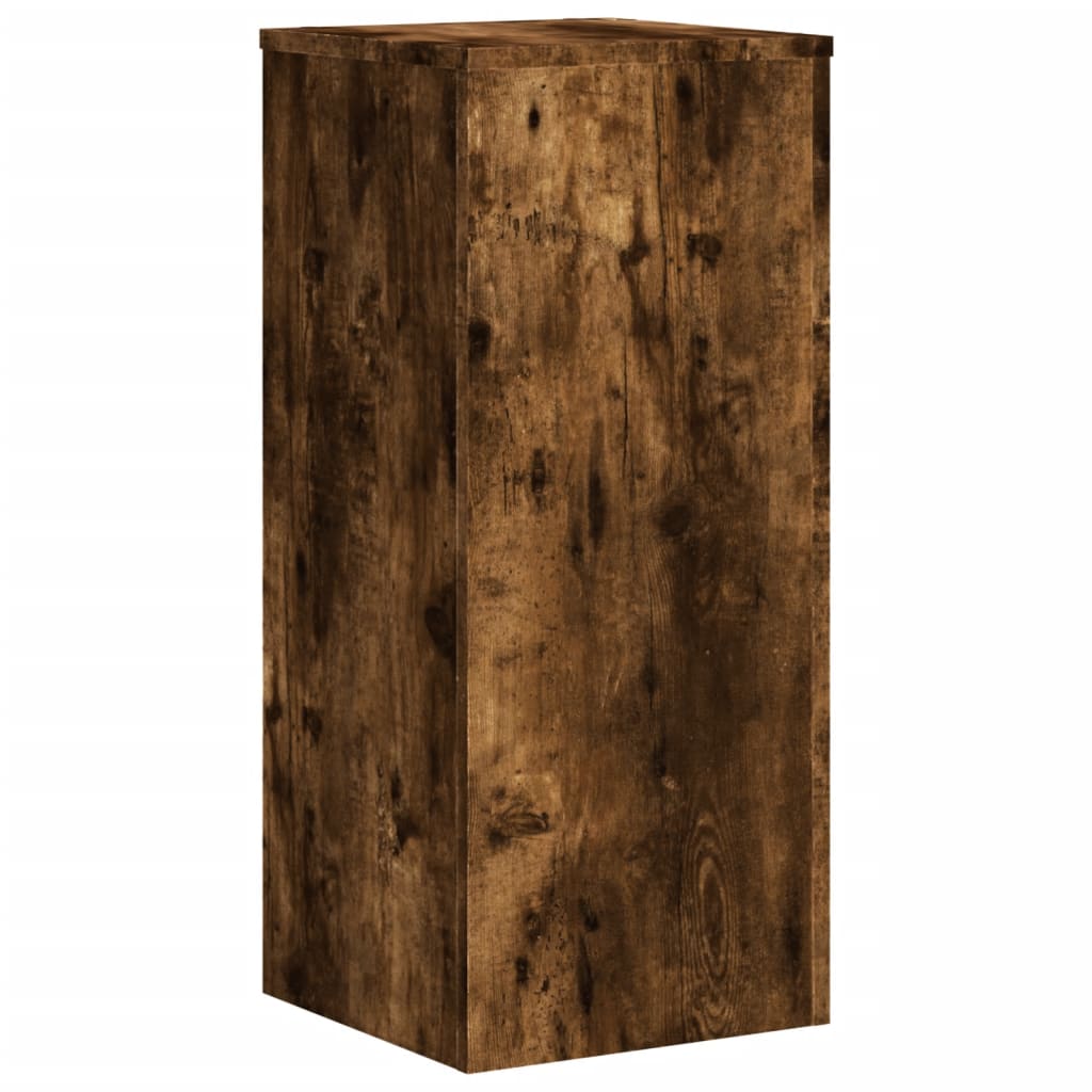 Plantestativer 2 Stk Røkt Eik 30X30X70 Cm Konstruert Tre