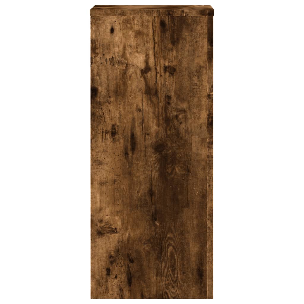 Plantestativer 2 Stk Røkt Eik 30X30X70 Cm Konstruert Tre