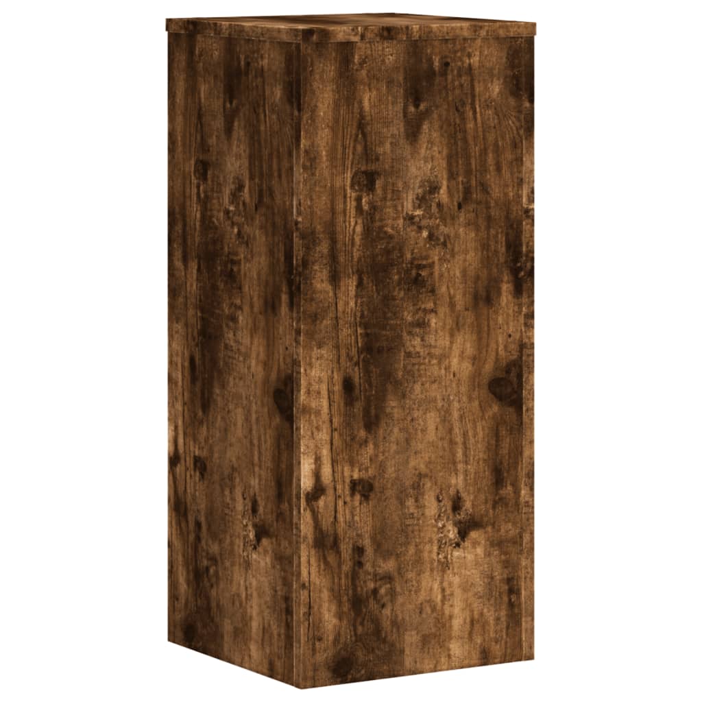 Plantestativer 2 Stk Røkt Eik 30X30X70 Cm Konstruert Tre