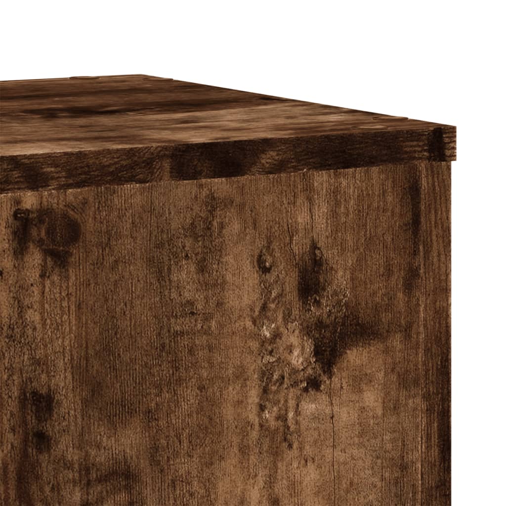 Plantestativer 2 Stk Røkt Eik 30X30X70 Cm Konstruert Tre