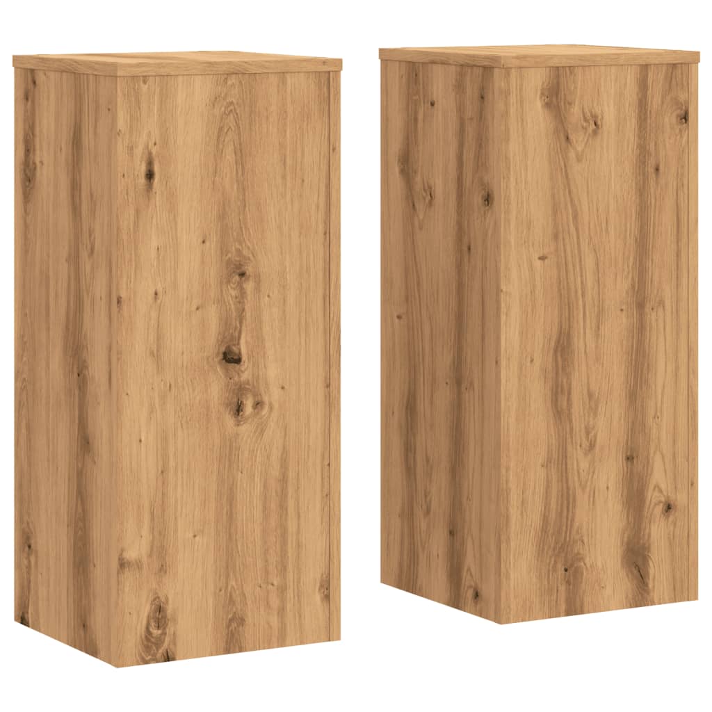 Plantestativer 2 Stk Artisan Eik 30X30X70 Cm Konstruert Tre