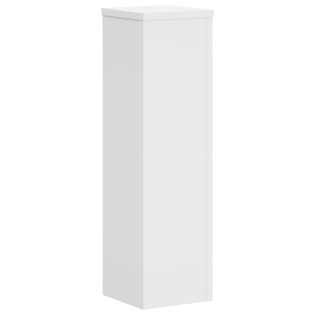 Plantestativer 2 Stk Hvit 17X17X60 Cm Konstruert Tre