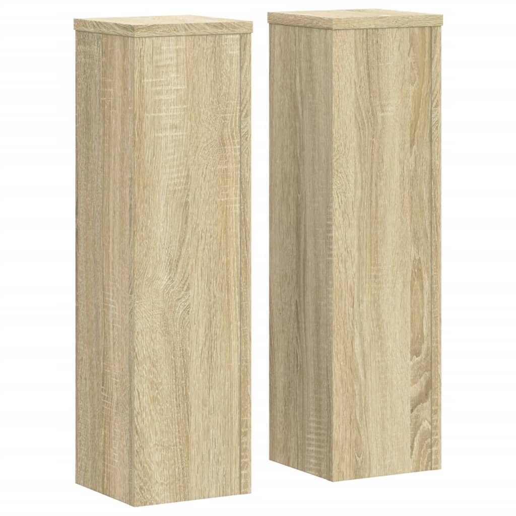 Plantestativer 2 Stk Sonoma Eik 17X17X60 Cm Konstruert Tre