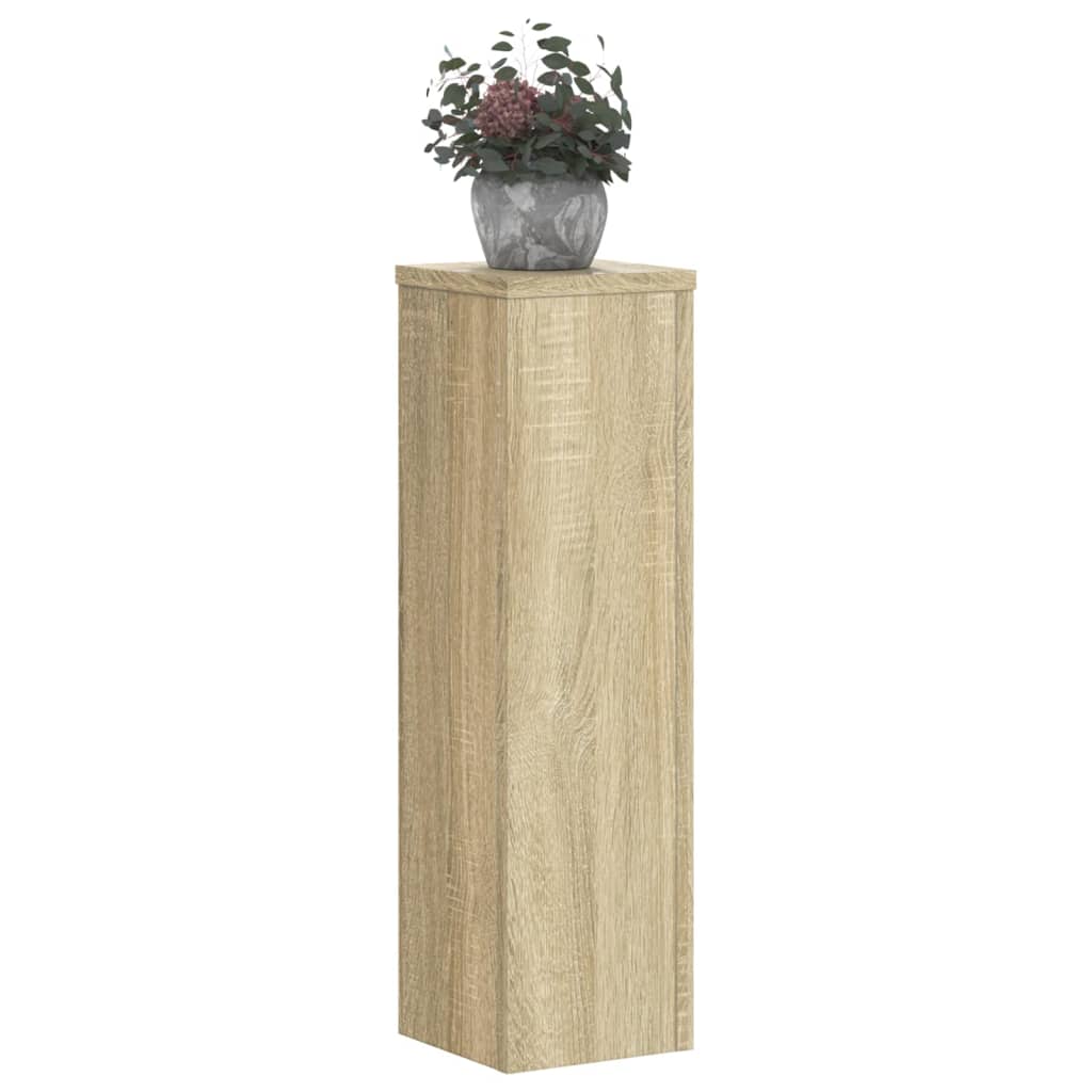 Plantestativer 2 Stk Sonoma Eik 17X17X60 Cm Konstruert Tre