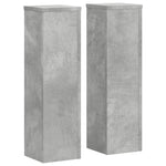 Plantestativer 2 Stk Betonggrå 17X17X60 Cm Konstruert Tre
