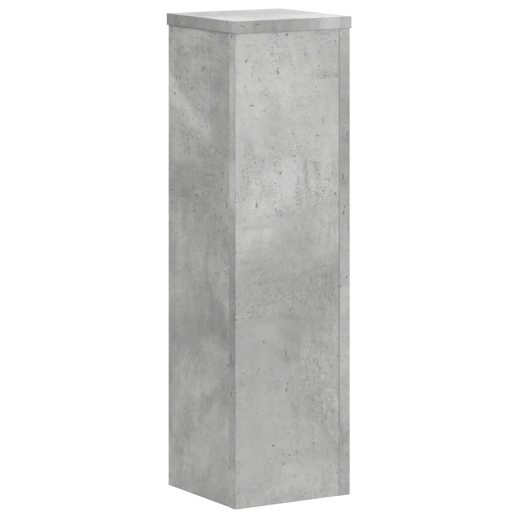 Plantestativer 2 Stk Betonggrå 17X17X60 Cm Konstruert Tre