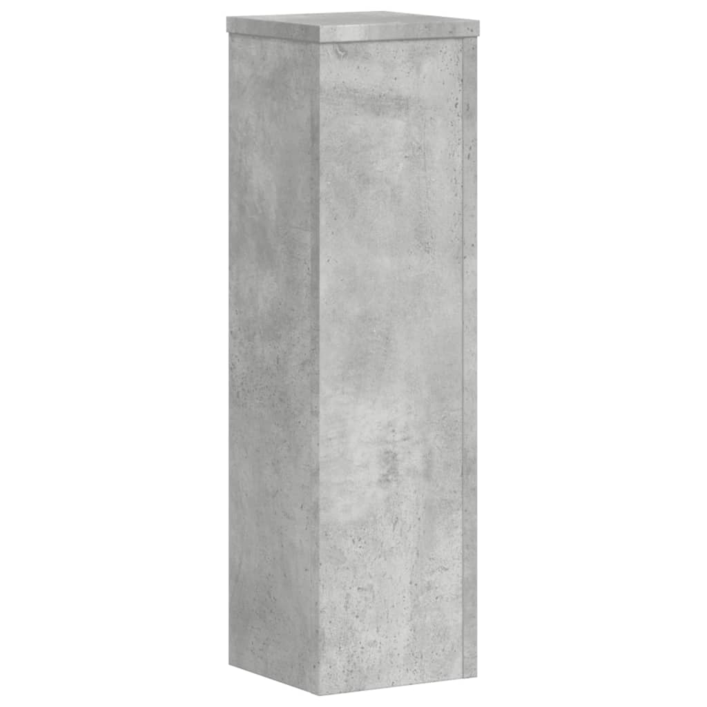 Plantestativer 2 Stk Betonggrå 17X17X60 Cm Konstruert Tre
