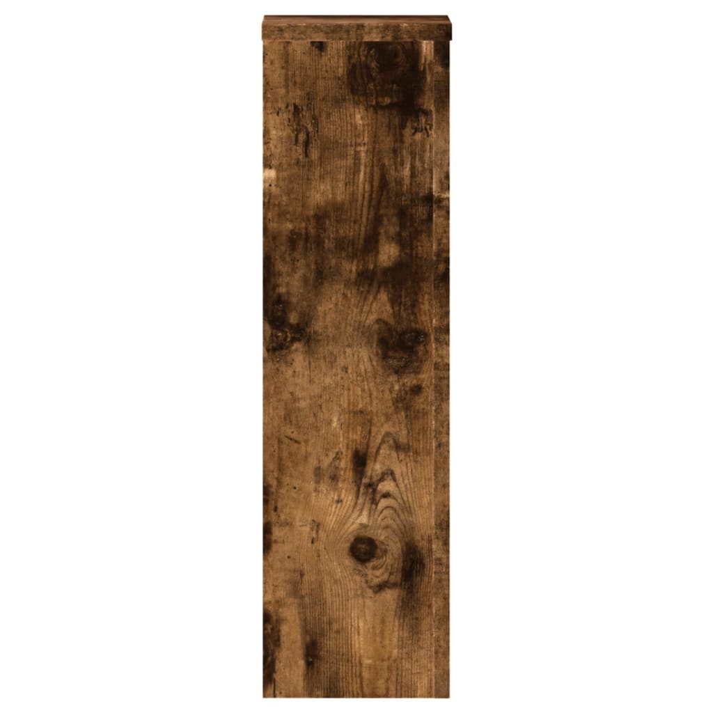 Plantestativer 2 Stk Røkt Eik 17X17X60 Cm Konstruert Tre