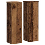 Plantestativer 2 Stk Gammelt Tre 17X17X60 Cm Konstruert Tre