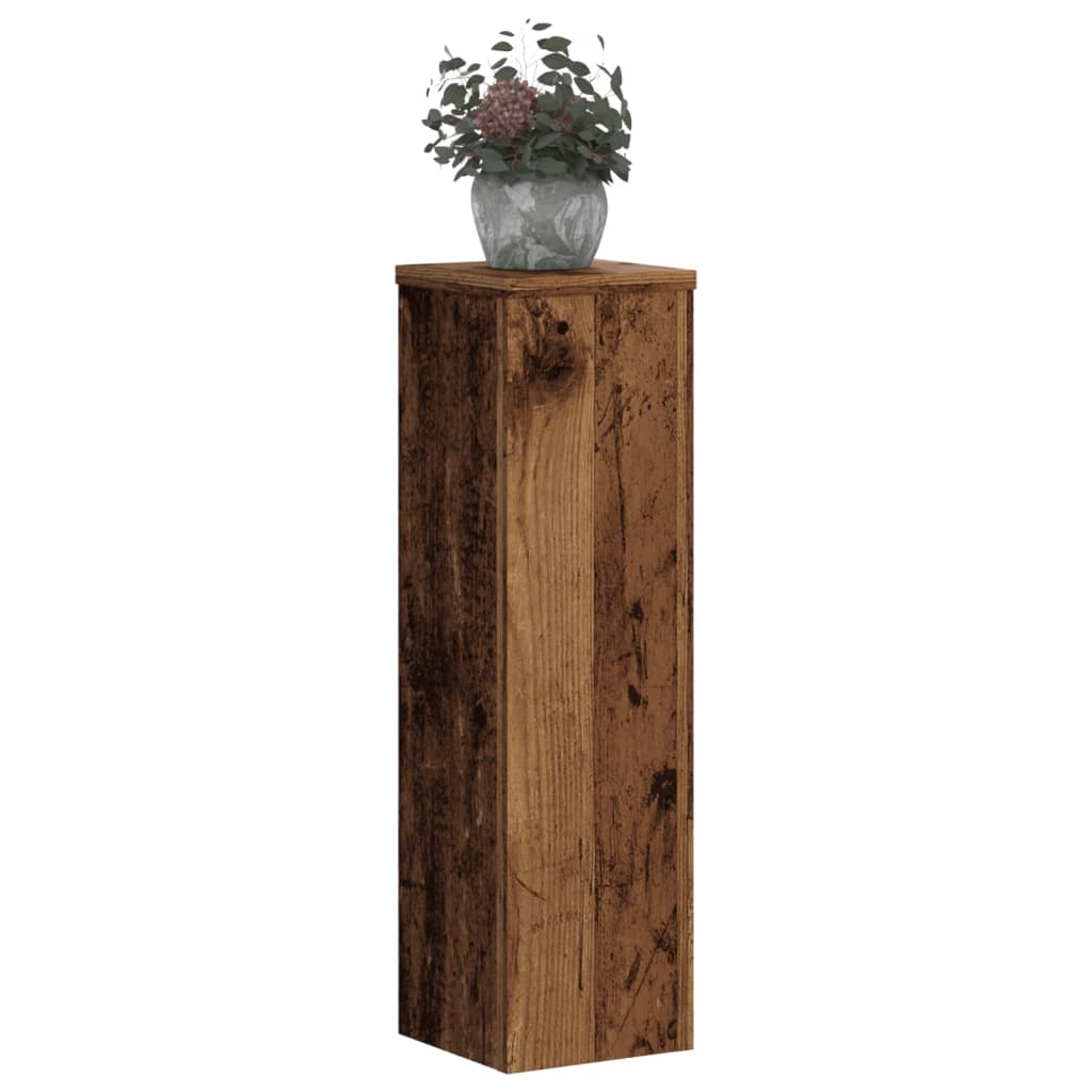 Plantestativer 2 Stk Gammelt Tre 17X17X60 Cm Konstruert Tre
