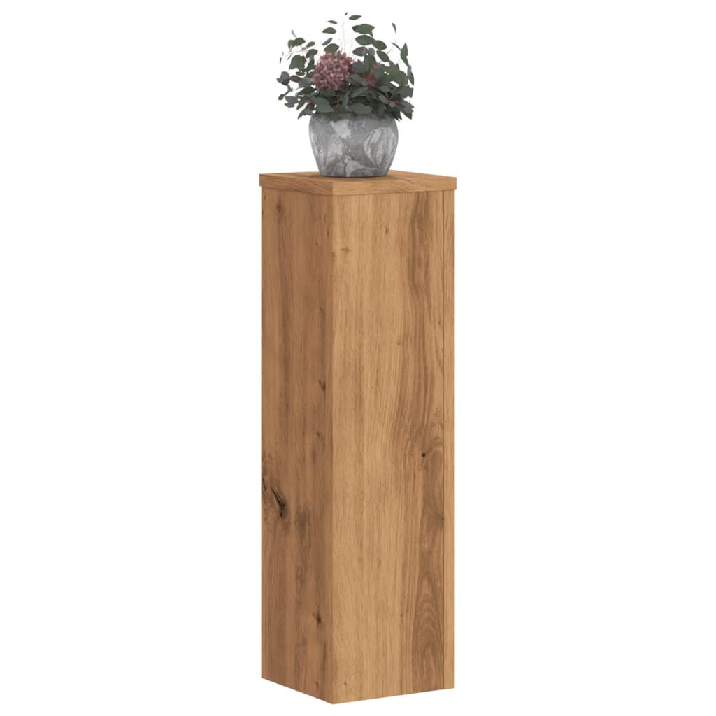 Plantestativer 2 Stk Artisan Eik 17X17X60 Cm Konstruert Tre