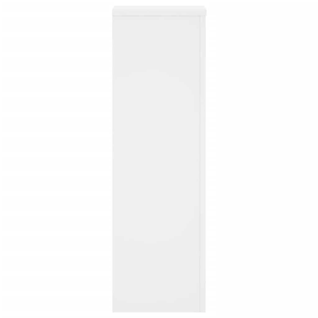 Plantestativer 2 Stk Hvit 25X25X80 Cm Konstruert Tre