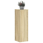 Plantestativer 2 Stk Sonoma Eik 25X25X80 Cm Konstruert Tre